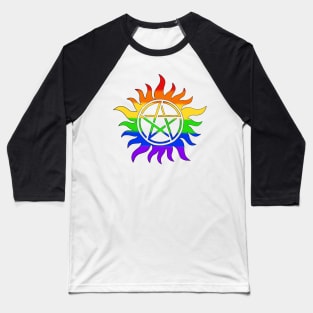 Rainbow Anti Possession Symbol Baseball T-Shirt